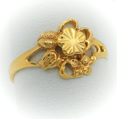 Anillo de Oro para Niña, Folr de oro